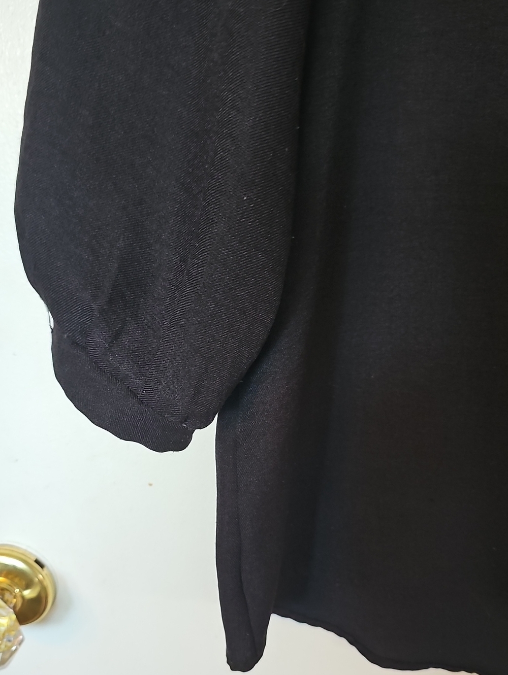 Orange creek Black Puff Sleeve Blouse - Picture 2 of 4